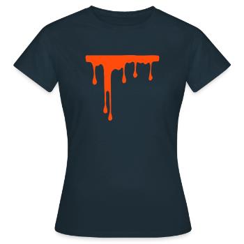 paint - Women's T-Shirt - navy - Front - AI Model Female 172 dark (172cm)