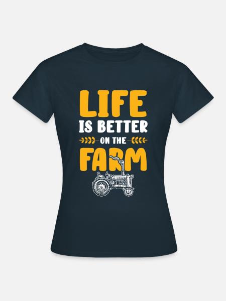 farm leben farmer - Frauen T-Shirt - Navy