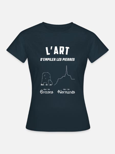 L'art d empiler les pierres - T-shirt Femme - marine