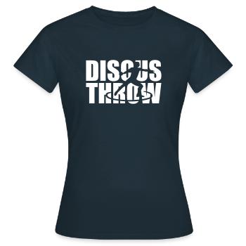 Discus throw - Women's T-Shirt - navy - Front - AI Model Female 172 dark (172cm)