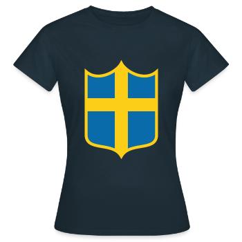 Suède - T-shirt Femme - marine - Devant - AI Model Female 172 dark (172cm)