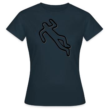 contour sombre - T-shirt Femme - marine - Devant - AI Model Female 172 dark (172cm)