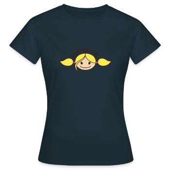 SurferGirl - Frauen T-Shirt - Navy - Vorne - AI Model Female 172 dark (172cm)