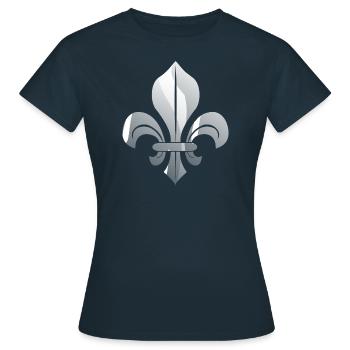 T-shirt scout • Scout Camp • Cadeau - T-shirt Femme - marine - Devant - AI Model Female 172 dark (172cm)