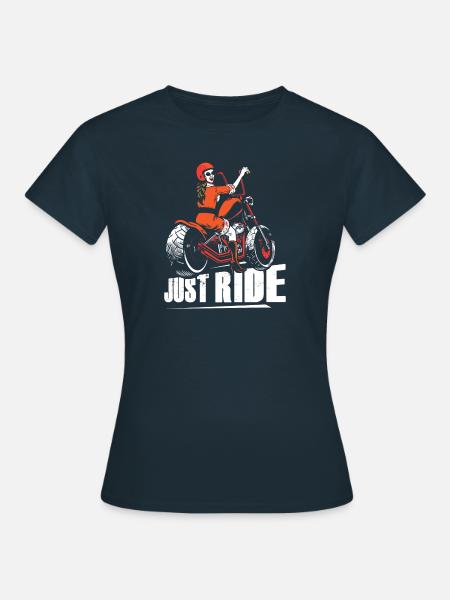 Motorrad Frau - Frauen T-Shirt - Navy