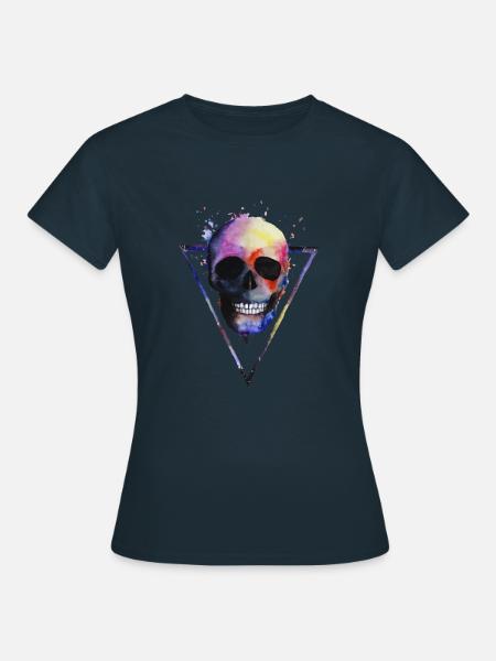 Grunge Schädel - Frauen T-Shirt - Navy