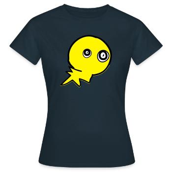 cute monster character - Women's T-Shirt - navy - Front - AI Model Female 172 dark (172cm)