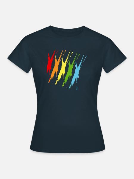 coloré - T-shirt Femme - marine