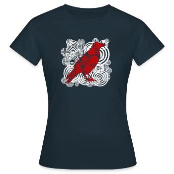 Corbeau moderne - T-shirt Femme - marine - Devant - AI Model Female 172 dark (172cm)