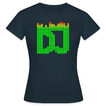 DJ Musik Equalizer - Frauen T-Shirt - Navy - Vorne - AI Model Female 172 dark (172cm)