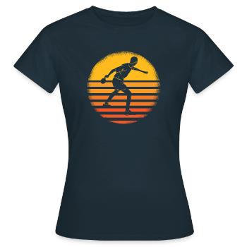 Ping-pong Joueur de ping-pong Raquettes de ping-pong - T-shirt Femme - marine - Devant - AI Model Female 172 dark (172cm)