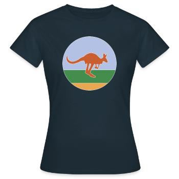 kangourou - T-shirt Femme - marine - Devant - AI Model Female 172 dark (172cm)