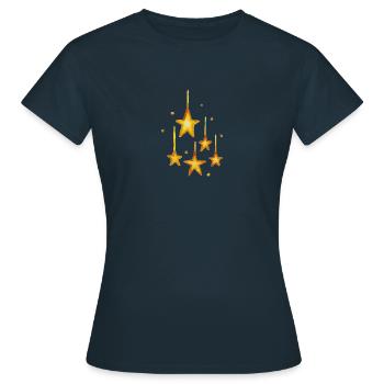 Sterne Sterne - Frauen T-Shirt - Navy - Vorne - AI Model Female 172 dark (172cm)