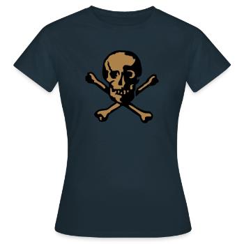 crâne terrifiant 2 - T-shirt Femme - marine - Devant - AI Model Female 172 dark (172cm)