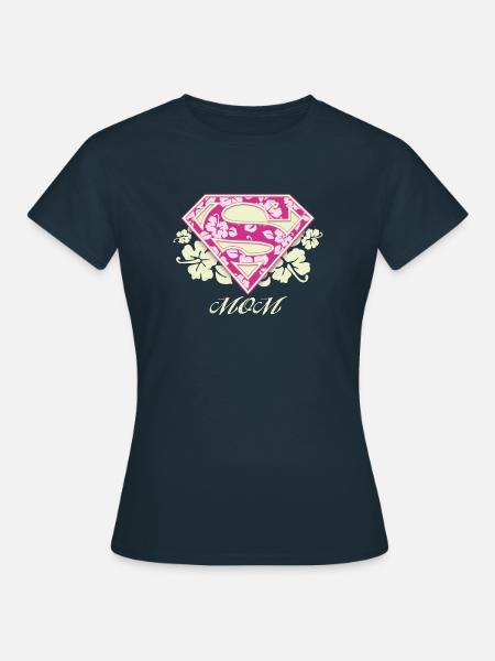 Superman S-Shield Mom - Women's T-Shirt - navy