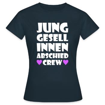 Hen Party Crew Hen - Women's T-Shirt - navy - Front - AI Model Female 172 dark (172cm)