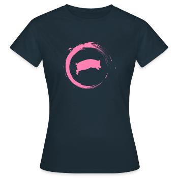 porc - T-shirt Femme - marine - Devant - AI Model Female 172 dark (172cm)