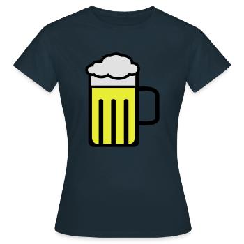 beer - Frauen T-Shirt - Navy - Vorne - AI Model Female 172 dark (172cm)