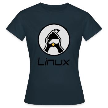 linux - T-shirt Femme - marine - Devant - AI Model Female 172 dark (172cm)