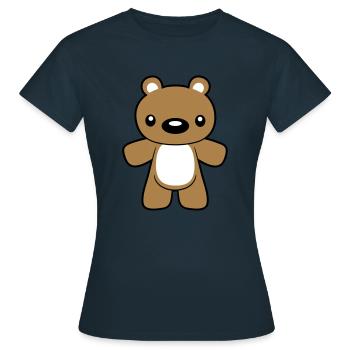 kleiner suesser teddybaer baer - Frauen T-Shirt - Navy - Vorne - AI Model Female 172 dark (172cm)