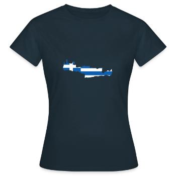 Crète - T-shirt Femme - marine - Devant - AI Model Female 172 dark (172cm)