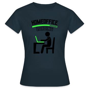 Work Office Home Office Loading - Women's T-Shirt - navy - Front - AI Model Female 172 dark (172cm)