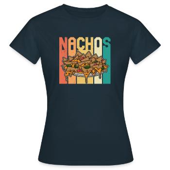 Nachos Jalapenos Cheese Mexico Mexican cuisine - Frauen T-Shirt - Navy - Vorne - AI Model Female 172 dark (172cm)