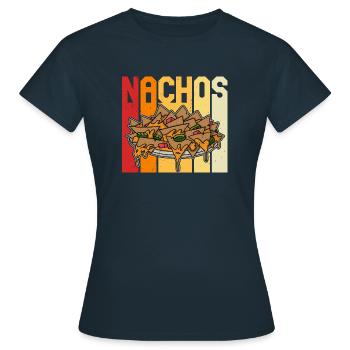 Nachos Jalapenos Cheese Mexico Mexican cuisine - Frauen T-Shirt - Navy - Vorne - AI Model Female 172 dark (172cm)