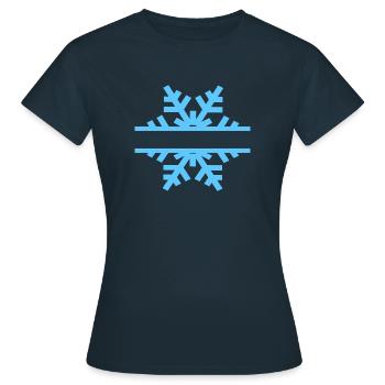 flocons de neige - T-shirt Femme - marine - Devant - AI Model Female 172 dark (172cm)