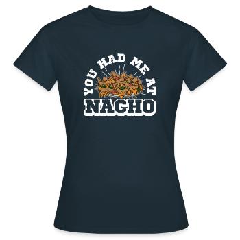 Mexico Nachos Jalapenos Cheese Mexican cuisine - Frauen T-Shirt - Navy - Vorne - AI Model Female 172 dark (172cm)