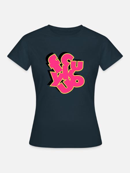 fcukyuo_3C_3D - Frauen T-Shirt - Navy