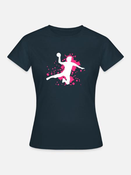 Handball Sprungwurf Tor - Frauen T-Shirt - Navy