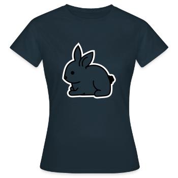hase - Frauen T-Shirt - Navy - Vorne - AI Model Female 172 dark (172cm)