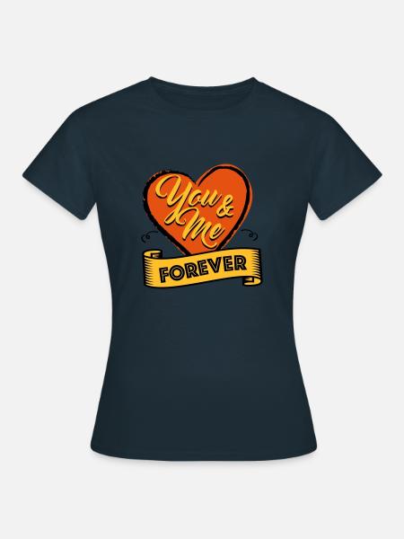 Valentine's Day You & me forever 2 t-shirt - Women's T-Shirt - navy