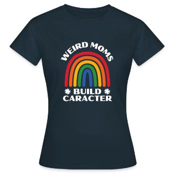 Seltsame Mütter bauen ihren Charakter auf - Frauen T-Shirt - Navy - Vorne - AI Model Female 172 dark (172cm)