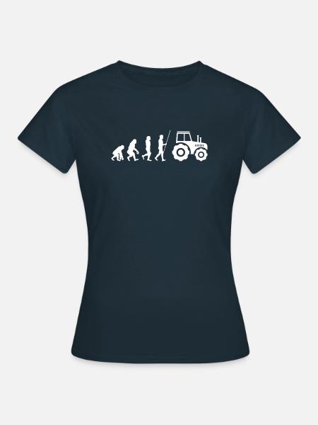 Farmer Evolution - Frauen T-Shirt - Navy