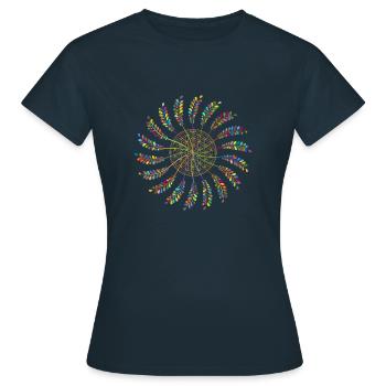 Flower of Life - Women's T-Shirt - navy - Front - AI Model Female 172 dark (172cm)