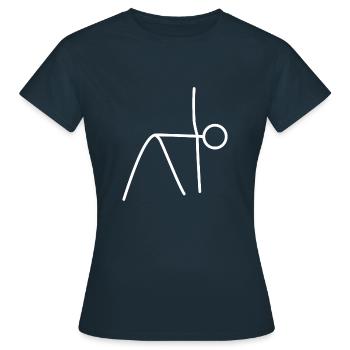 Exercice de yoga - T-shirt Femme - marine - Devant - AI Model Female 172 dark (172cm)
