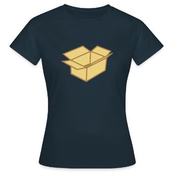 Karton - Frauen T-Shirt - Navy - Vorne - AI Model Female 172 dark (172cm)