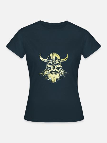 Wikinger Skull - Frauen T-Shirt - Navy