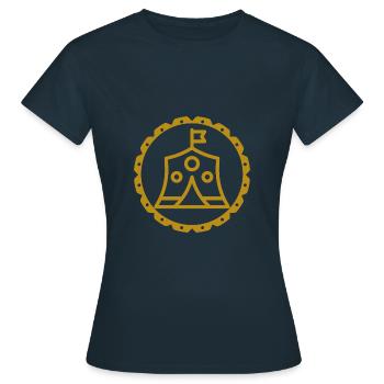 Bière - Bière / Mug de bière - Bouteille de bière Tente de bière - T-shirt Femme - marine - Devant - AI Model Female 172 dark (172cm)