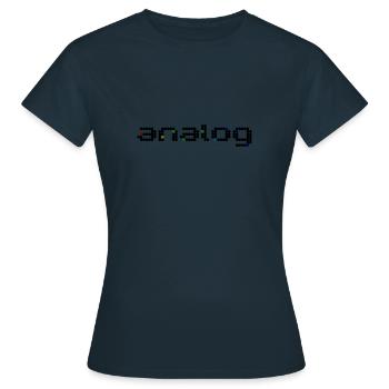 analog 2 black - Frauen T-Shirt - Navy - Vorne - AI Model Female 172 dark (172cm)