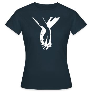 main dans la main - T-shirt Femme - marine - Devant - AI Model Female 172 dark (172cm)