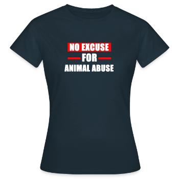 Tiermissbrauch stoppen Tierrechte Tierschutz - Frauen T-Shirt - Navy - Vorne - AI Model Female 172 dark (172cm)