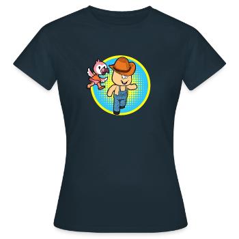 Flamingo poursuit Hick - T-shirt Femme - marine - Devant - AI Model Female 172 dark (172cm)