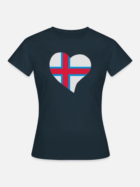 Färöisch Herz - Frauen T-Shirt - Navy