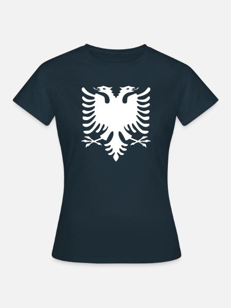 albanie white 2013 800.dpi - Frauen T-Shirt - Navy