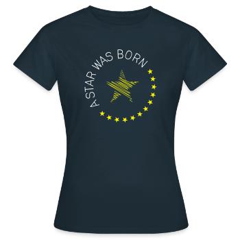 star born EU stars europe love EU no brexit - Women's T-Shirt - navy - Front - AI Model Female 172 dark (172cm)