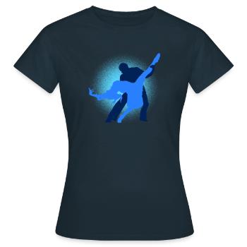 Tanzsport - Frauen T-Shirt - Navy - Vorne - AI Model Female 172 dark (172cm)
