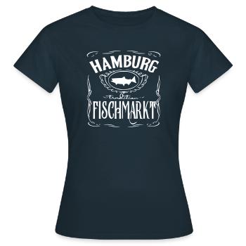 hamburg shirt kietz shirt - Frauen T-Shirt - Navy - Vorne - AI Model Female 172 dark (172cm)